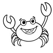 Ausmalbild kleiner Krebs