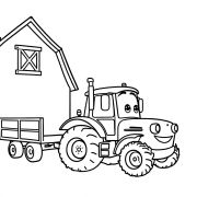 Traktor Luca vor der Scheune